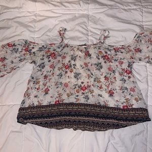 Floral off the shoulder blouse